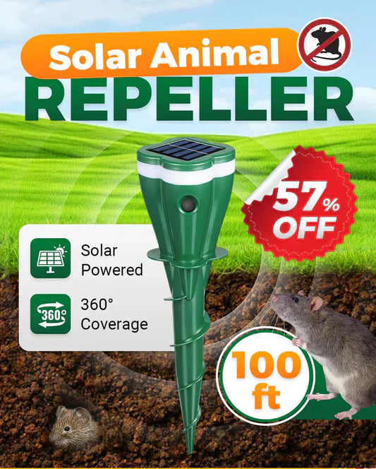 🔥⏰ 49% RABATT ☘️ Solcelldriven vattentät djuravskräckare – skyddar din trädgård dygnet runt 🐾✨