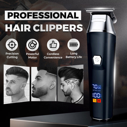🎉Tidigt Bird-pris-56% OFF🎁 Hushåll Digital Display Professionell Elektrisk Hårklippare Set✂️