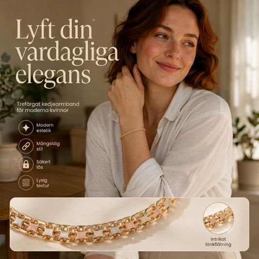 📿Armband för damer med sammanfogad guldkedja