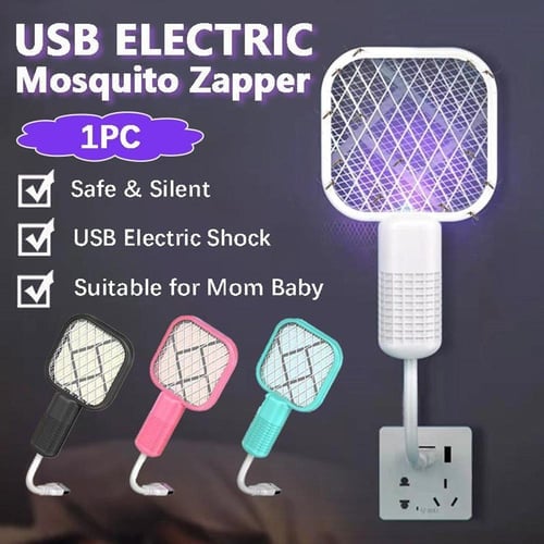 🌙 50% RABATT NU! ⚡ 2-i-1 Elektrisk Myggsmälla & Mygglampa – Använd som Racket på Dagen, som UV-fälla på Natten – Perfekt för Barnrum & Camping 🏕️