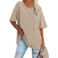 👚 45% RABATT NU! 🌿 Damernas casual V-ringad T-shirt – Mjuk bomullsblandning & flödande fåll – Luftig vardagsfavorit – perfekt för varma dagar eller avslappnad stil 🍃