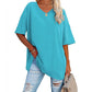 👚 45% RABATT NU! 🌿 Damernas casual V-ringad T-shirt – Mjuk bomullsblandning & flödande fåll – Luftig vardagsfavorit – perfekt för varma dagar eller avslappnad stil 🍃