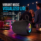 🌈 Kraftfull vattentät Bluetooth-högtalare med dubbla ljusringar – HiFi-ljud & 40 W toppeffekt för utomhusfester ✨