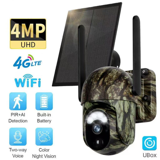 🛠 60 % rabatt + fri frakt 🔥 Trådlös solövervakningskamera 4G LTE CB114S – 2K HD livevisning, 360° täckning, utan Wi-Fi, fjärrstyrning via app, vattentät, rörelsedetektering, nattvision, för utomhusbruk