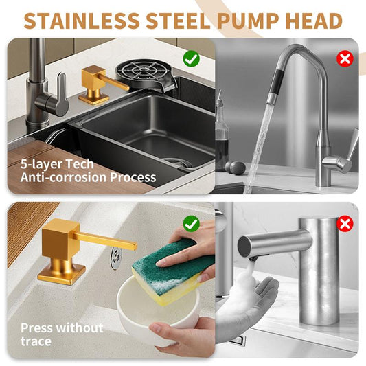 🧴 50% RABATT NU! 💧 Diskmedelsdispenser för Köksvask – 99cm Slang & 360° Rotation – Perfekt för Rent & Snyggt Kök – Enkel Installation 🏠