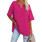 👚 45% RABATT NU! 🌿 Damernas casual V-ringad T-shirt – Mjuk bomullsblandning & flödande fåll – Luftig vardagsfavorit – perfekt för varma dagar eller avslappnad stil 🍃