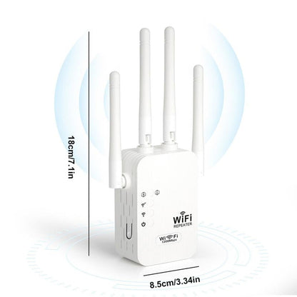📡 50% RABATT! 🏠 WiFi-förlängare – 1200Mbps Dual Band, 10 000 kvm Täckning & Enkel Installation ✨