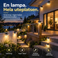 Solcellsdriven LED‑vägglampa, mysig utomhusbelysning för takränna ☀️🏡✨