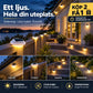 Solcellsdriven LED‑vägglampa, mysig utomhusbelysning för takränna ☀️🏡✨