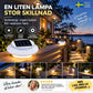 Solcellsdriven LED‑vägglampa, mysig utomhusbelysning för takränna ☀️🏡✨