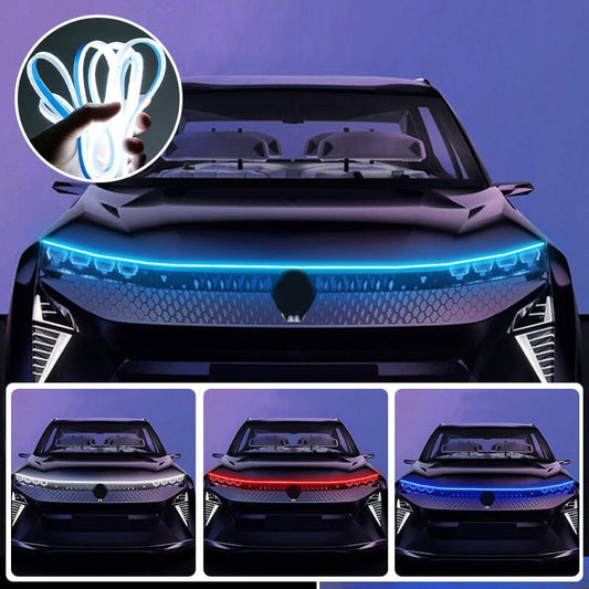 Dynamiskt Skanning HoodBeam-kit - Mjuka och Hypnotiska Ljuseffekter för en Unik Bilupplevelse 🌟🔧