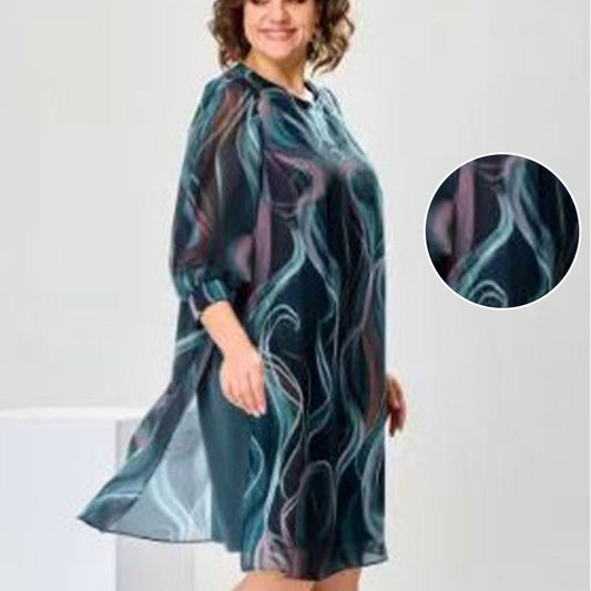 🎉Varm försäljning👗Kvinnors mode andningsaktiva lösa klänning