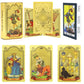 🔮 60% RABATT NU! ✨ Lyxig Gyllene Tarotkortlek – Inklusive Guidebok, Svart Sammetspåse & Spådomskort 🎴📖