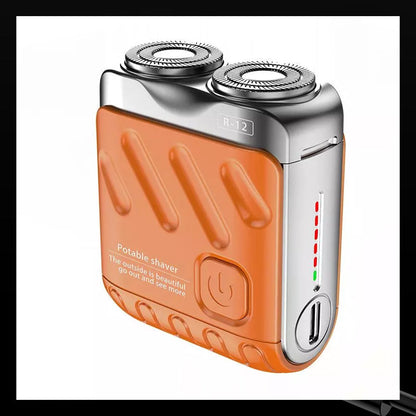 🔥Bärbar roterande elektrisk rakapparat med två ringar