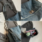 👜 🧵 Retro denim kedjerem väska – stor kapacitet, vintage & hållbar – perfekt för vardag och fest ✨