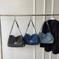 👜 🧵 Retro denim kedjerem väska – stor kapacitet, vintage & hållbar – perfekt för vardag och fest ✨