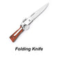 🔥 Tidsbegränsad 50% försäljning! 🔥Portabel fällkniv i rostfritt stål för utomhusbruk🗡️