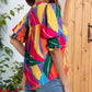 🌺 50% RABATT NU! 👚 Kvinnors Blommig V-ringad Puffärm Blus – Romantiska Puffärmar, Konstnärligt Blommönster & Mångsidig Stil ✨