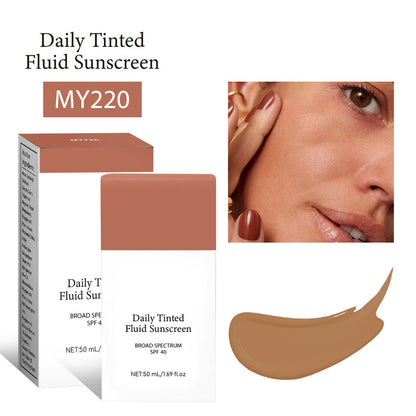 💕Daily Tinted Fluid Sunscreen Foundation🚀”Inventering Nödläge”! 50% rabatt på utförsäljning under en begränsad tid!!!