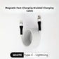 "1 kabel för alla enheter! 🚀 Inga fler trassel - bara knäpp och ladda!"🔥Magnetisk snabbladdningskabel med flätad design och multikompatibilitet