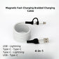 "1 kabel för alla enheter! 🚀 Inga fler trassel - bara knäpp och ladda!"🔥Magnetisk snabbladdningskabel med flätad design och multikompatibilitet