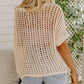 💕 54% RABATT ☀️ | Dam Sommar Scoop Neck Tröja – Virkad & Hålmönstrad Strandoverdrag