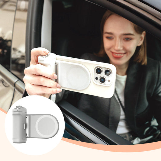 🔥Rechargeable & Magnetic Phone Stand Camera Grip🌟Our Magnetic Phone Stabilizer grips like a pro—stick, shoot, and stay smooth!