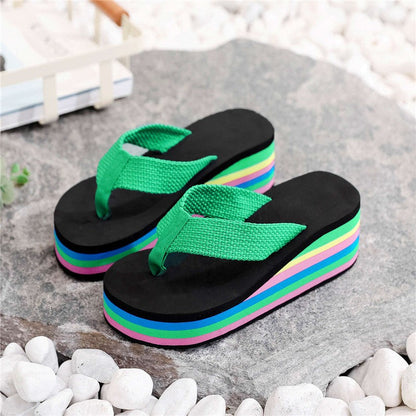 🌈Fritidsflipflop för kvinnor med regnbågssula