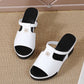 Cutout-plattform Slip-On Wedge-sandaler för kvinnor