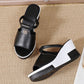 Cutout-plattform Slip-On Wedge-sandaler för kvinnor