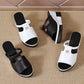 Cutout-plattform Slip-On Wedge-sandaler för kvinnor