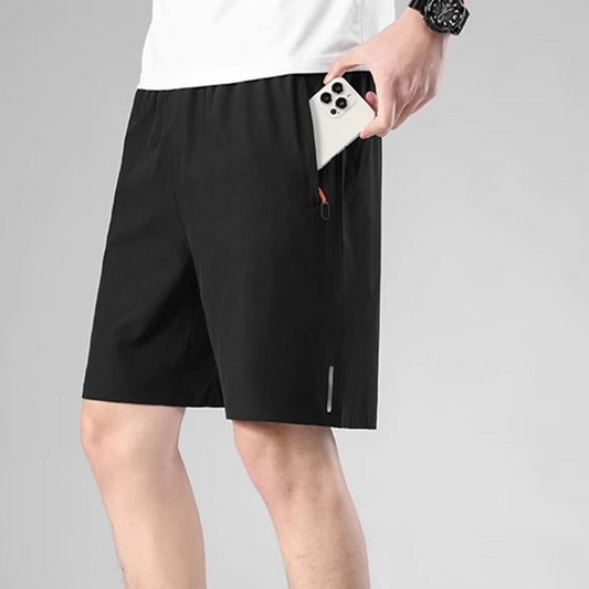 🩳 50% RABATT 🌬️ | Herrshorts med Elastisk Midja – Andningsbara & Säkra Fickor