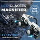 🔥50% RABATT NU!🔥 LED-Glasögonförstoringsglas 8x/15x/23x | Med LED-lampor och utbytbara linser