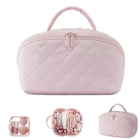 Stort specialerbjudande – 62 % rabatt💥Bärbar sminkväska med stor kapacitet och handtag