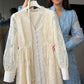 💥Hett tips💥50% OFF✨✨Vintage broderad klänning med lanternärmar