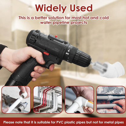 🔧 50% RABATT! ⚙️ PVC-RÖRGÄNGVERKTYG - Komplett Set för Inre och Yttre Gängor, Ergonomiskt Grepp för Bekväm Användning, Professionellt Resultat på Alla Rören 🛠️📏