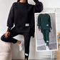 👚 54% RABATT NU! ✨ Avslappnat Set med Sweatshirt och Leggings för Kvinnor