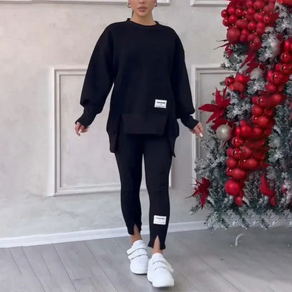 👚 54% RABATT NU! ✨ Avslappnat Set med Sweatshirt och Leggings för Kvinnor