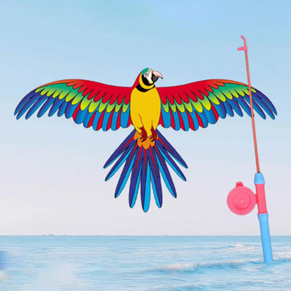 🎣 | Kreativt Fiskespö-drake för Barn – Utvecklar Motorik & Utomhuslek