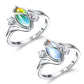 ✨💍60 % RABATT🔥 Geometrisk oval månstensring med zirkoniadetaljer – Mystisk, glittrande och tidlöst elegant! 🌙✨