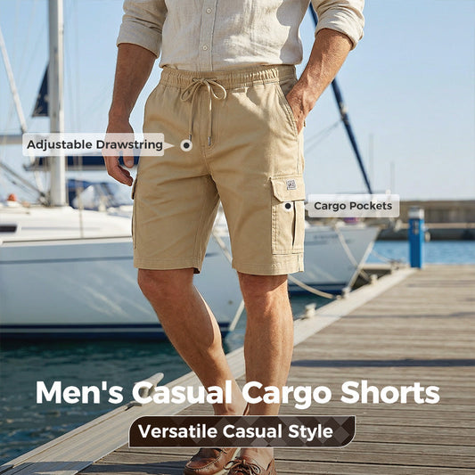 🩳 50% RABATT! 👖 Lätta Cargoshorts – Andningsbart Tyg, Knälång Skärning & Säkra Fickor För Telefon & Nycklar, Bekväma Hela Dagen ✅