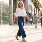 👖 Damjeans med Hög Midja och Vida Ben – Figursydd, Längre Ben & Superbekväm 💙