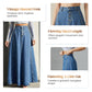 Vintage A-linjeformad Jeanskjol med Knappar