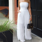 👗 57% RABATT! 🔥 Axelbandslös Krinklad Jumpsuit med Vida Ben – Elegant, Bekväm & Perfekt För En Trendig Sommarlook 💃