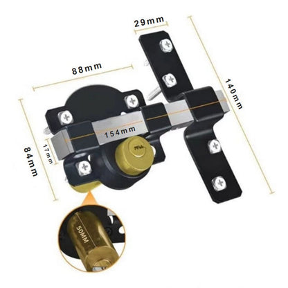 🔥Direktförsäljning från fabriken-50% RABATT NU!🔥 50/70 mm portlås med lång skott och 5 nycklar