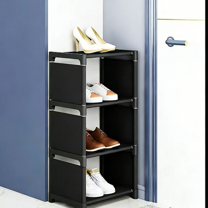 👠 50% RABATT! 🚪 Vertikal Shoe Rack för Ingång – Utrymmesbesparande, Stabil Metallram & Enkel Montering 👟