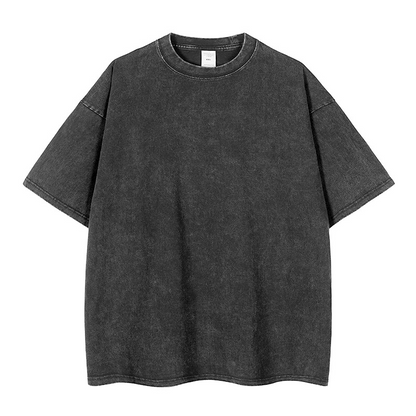 ⚡ Bästsäljare – 49 % rabatt🔥 4-pack T-shirts i lös passform för män: retroinspirerade, tjocka bomullströjor för träning med blekt utseende och lös passform