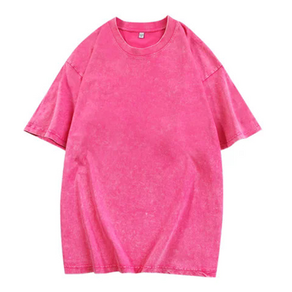 ⚡ Bästsäljare – 49 % rabatt🔥 4-pack T-shirts i lös passform för män: retroinspirerade, tjocka bomullströjor för träning med blekt utseende och lös passform