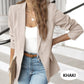 ✨ 50% RABATT! ✨Elegant mjuk enfärgad jacka med knappar och uppknäppning