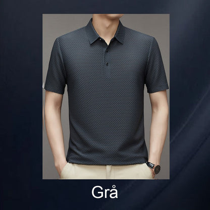 👔 60% RABATT ❄️ | Herr Is-Silke Polo-tröja – Andningsbar & Skrynkelfri för Sommar